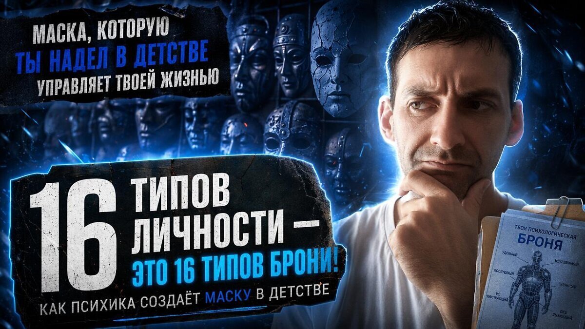 Превью: 16 типов личности — это 16 типов брони! Как психика создаёт маску в&nbsp;детстве